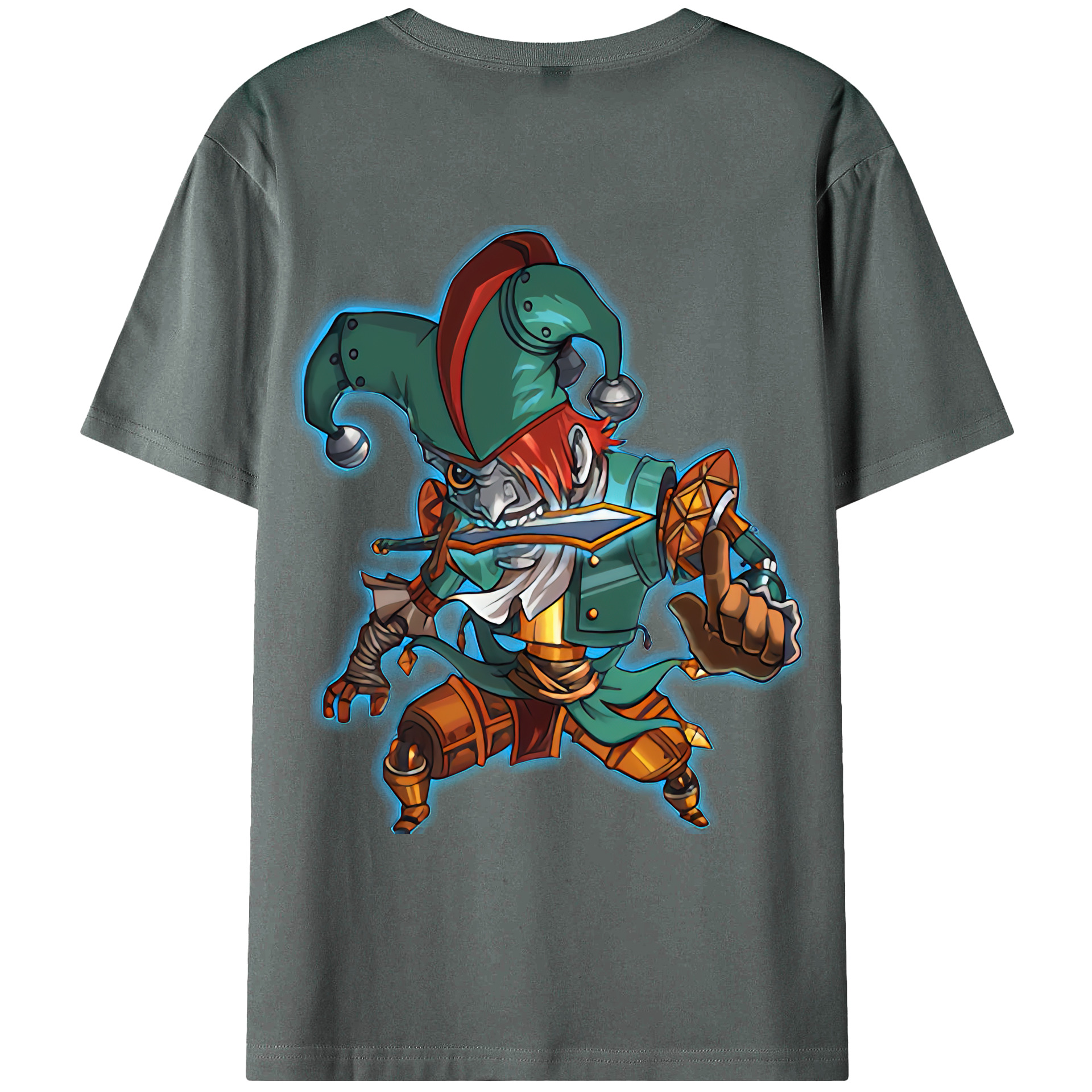 （画像用） リーグ・オブ・レジェンド League of Legends LOL 綿100％ メンズ半袖Tシャツ（バックプリント） 通気性